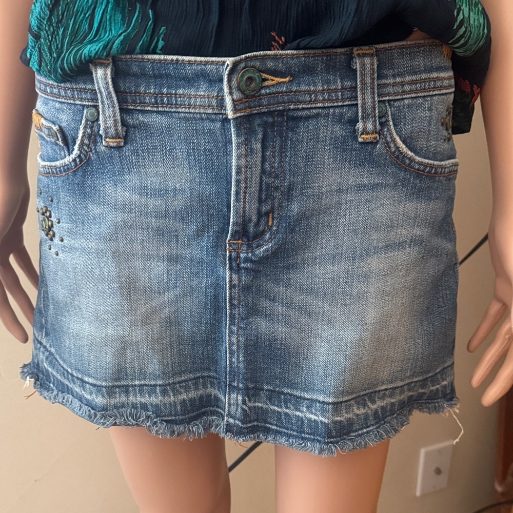 Miss Me Blue Denim Pencil Skirt